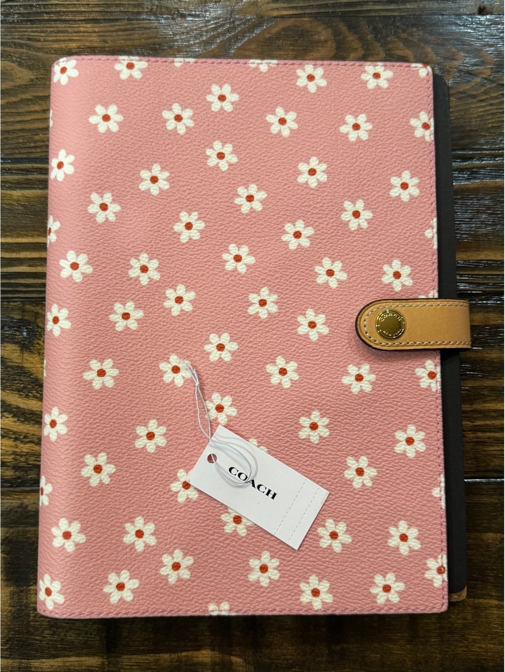 Coach Pink Flower Notebook NWT